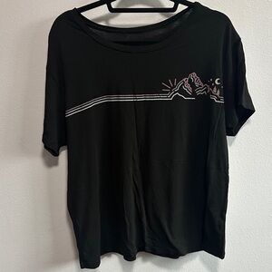 torrid Black Tee with Mountain Graphic